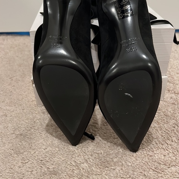 Deimille Camoscio Nero Suede Heels - Picture 10 of 16